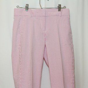 J Crew Pink White Seersucker Pants 365 size 4